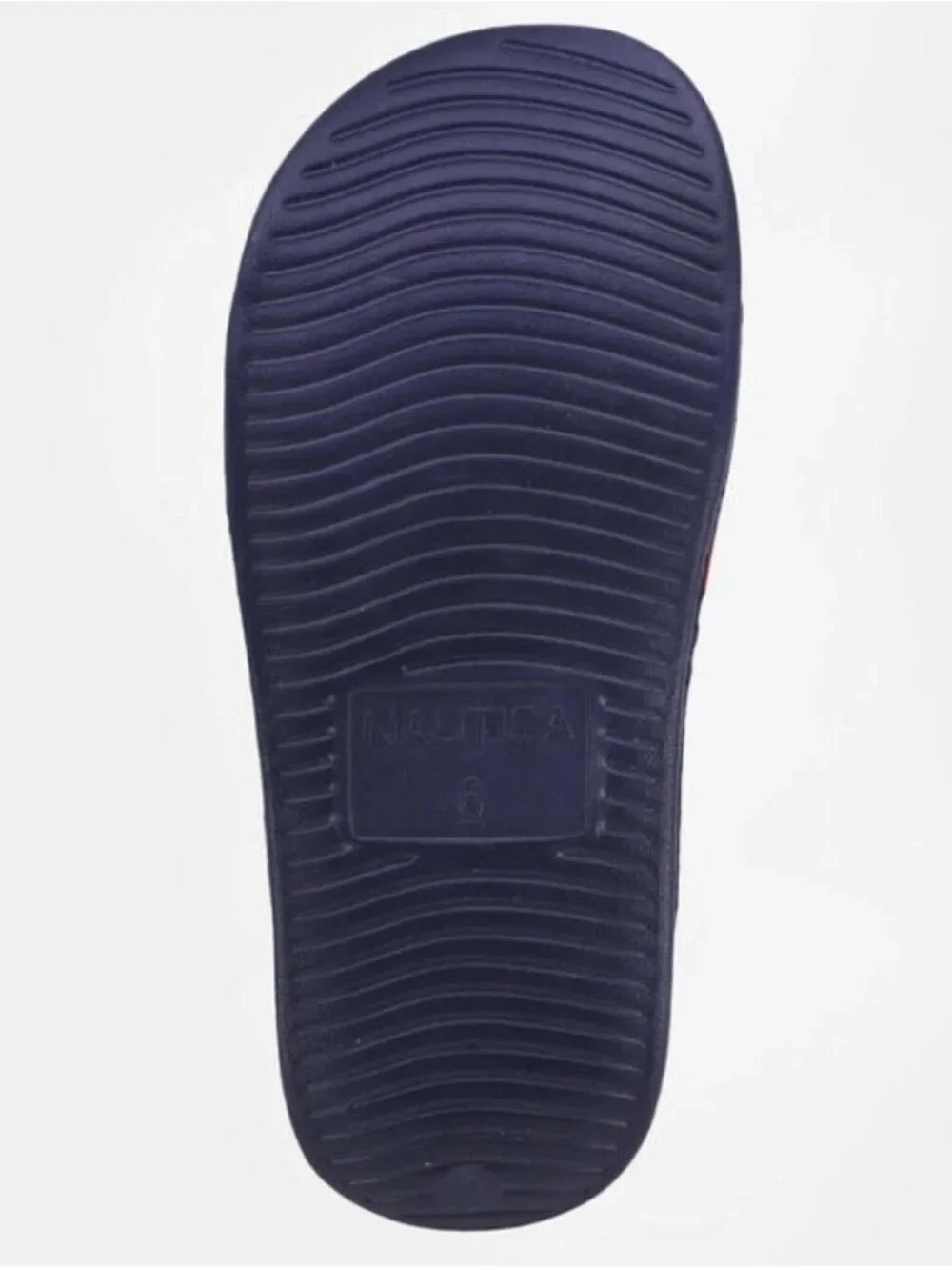 NAUTICA EMBOSSED STRIPED LOGO SLIDE SANDAL NEW NAUTICA HANI - RED WHITE BLUE